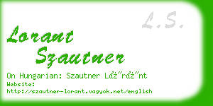 lorant szautner business card